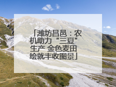 潍坊昌邑：农机助力“三夏”生产 金色麦田绘就丰收图景
