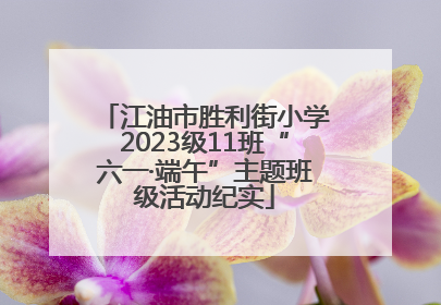 江油市胜利街小学2023级11班“六一·端午”主题班级活动纪实