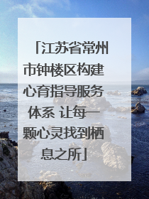 江苏省常州市钟楼区构建心育指导服务体系 让每一颗心灵找到栖息之所