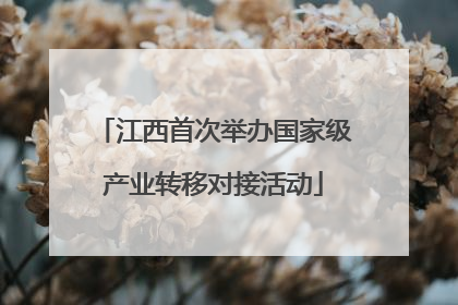 江西首次举办国家级产业转移对接活动