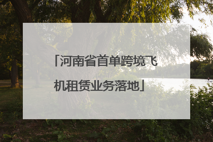 河南省首单跨境飞机租赁业务落地