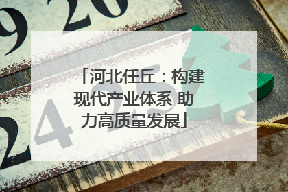 河北任丘：构建现代产业体系 助力高质量发展