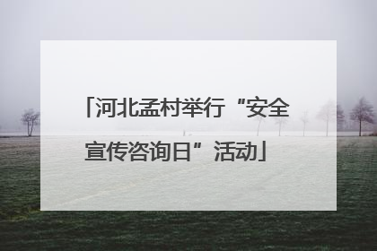 河北孟村举行“安全宣传咨询日”活动