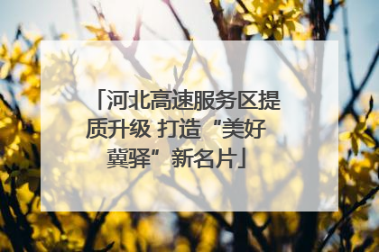 河北高速服务区提质升级 打造“美好冀驿”新名片