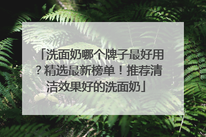 洗面奶哪个牌子最好用？精选最新榜单！推荐清洁效果好的洗面奶