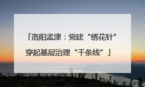 洛阳孟津：党建“绣花针”穿起基层治理“千条线”