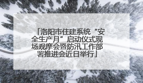 洛阳市住建系统“安全生产月”启动仪式现场观摩会暨防汛工作部署推进会近日举行