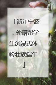 浙江宁波：外籍留学生沉浸式体验壮族端午