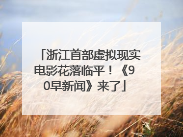 浙江首部虚拟现实电影花落临平！《90早新闻》来了