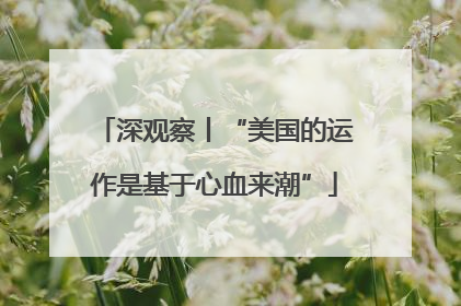 深观察丨“美国的运作是基于心血来潮”