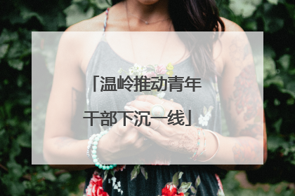 温岭推动青年干部下沉一线