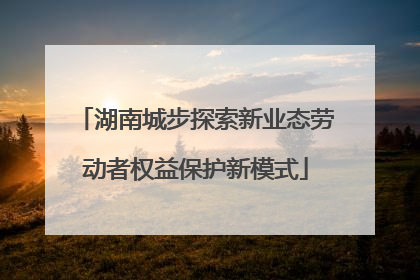 湖南城步探索新业态劳动者权益保护新模式