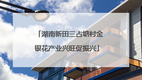 湖南新田三占塘村金银花产业兴旺促振兴