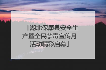 湖北保康县安全生产暨全民禁毒宣传月活动精彩启幕