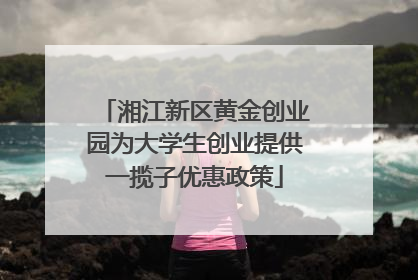 湘江新区黄金创业园为大学生创业提供一揽子优惠政策