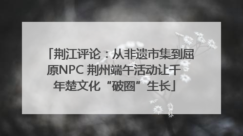 荆江评论：从非遗市集到屈原NPC 荆州端午活动让千年楚文化“破圈”生长