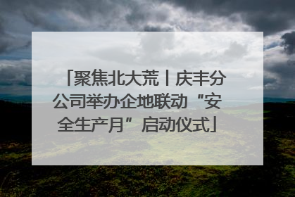聚焦北大荒丨庆丰分公司举办企地联动“安全生产月”启动仪式