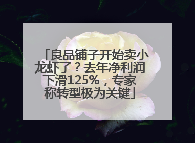 良品铺子开始卖小龙虾了？去年净利润下滑125%，专家称转型极为关键
