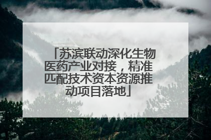 苏滨联动深化生物医药产业对接，精准匹配技术资本资源推动项目落地