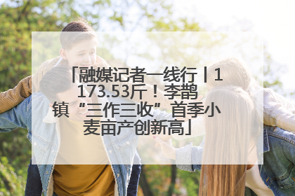 融媒记者一线行丨1173.53斤！李鹊镇“三作三收”首季小麦亩产创新高