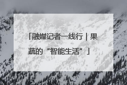 融媒记者一线行｜果蔬的“智能生活”