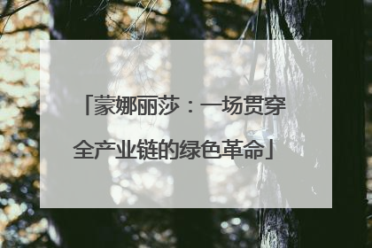 蒙娜丽莎：一场贯穿全产业链的绿色革命
