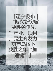 辽宁发布｜“振兴新突破 决胜勇争先”产业、项目、民生齐发力 葫芦岛按下决胜之年“加速键”