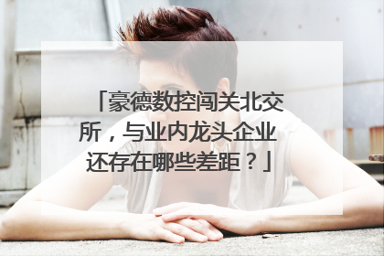 豪德数控闯关北交所，与业内龙头企业还存在哪些差距？