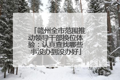 赣州全市范围推动领导干部换位体验：认真查找哪些事没办到没办好