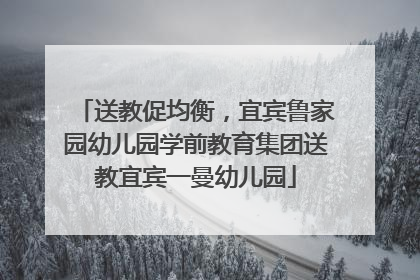 送教促均衡，宜宾鲁家园幼儿园学前教育集团送教宜宾一曼幼儿园