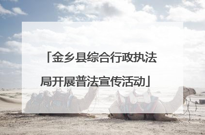 金乡县综合行政执法局开展普法宣传活动