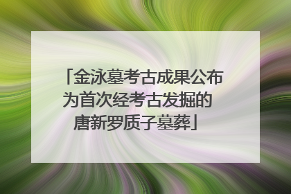 金泳墓考古成果公布 为首次经考古发掘的唐新罗质子墓葬