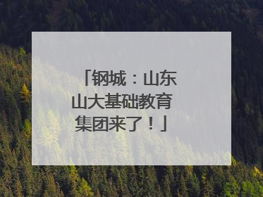 钢城：山东山大基础教育集团来了！