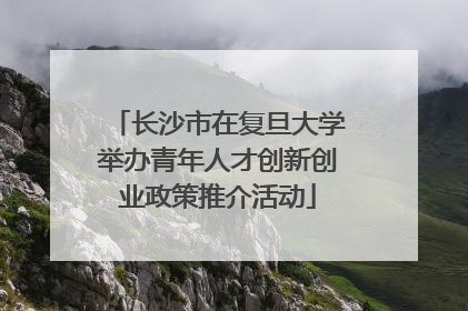 长沙市在复旦大学举办青年人才创新创业政策推介活动