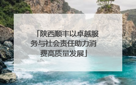 陕西顺丰以卓越服务与社会责任助力消费高质量发展