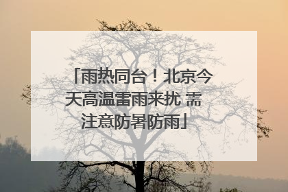 雨热同台！北京今天高温雷雨来扰 需注意防暑防雨