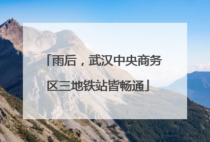雨后，武汉中央商务区三地铁站皆畅通