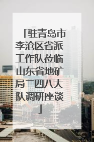 驻青岛市李沧区省派工作队莅临山东省地矿局二四八大队调研座谈