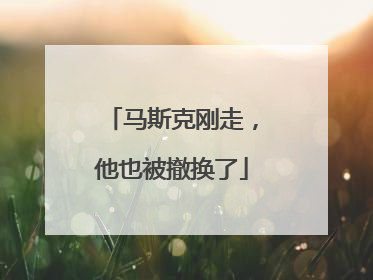 马斯克刚走，他也被撤换了