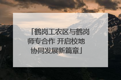 鹤岗工农区与鹤岗师专合作 开启校地协同发展新篇章