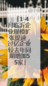 1-4月临沂企业规模扩张提速，过亿企业较去年同期增加55家
