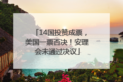 14国投赞成票，美国一票否决！安理会未通过决议