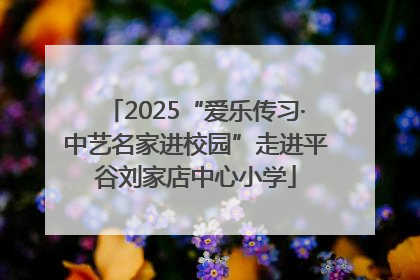 2025“爱乐传习·中艺名家进校园”走进平谷刘家店中心小学