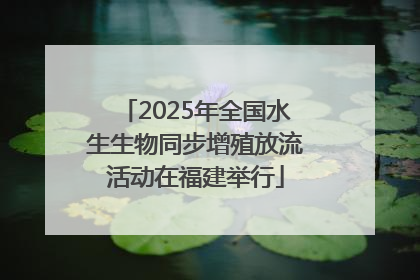 2025年全国水生生物同步增殖放流活动在福建举行