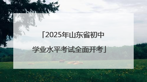 2025年山东省初中学业水平考试全面开考