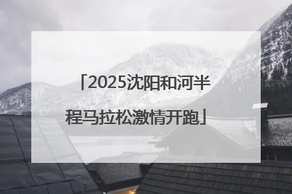 2025沈阳和河半程马拉松激情开跑
