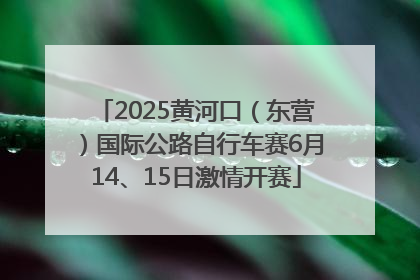 2025黄河口（东营）国际公路自行车赛6月14、15日激情开赛