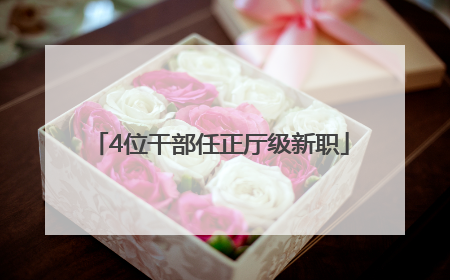 4位干部任正厅级新职